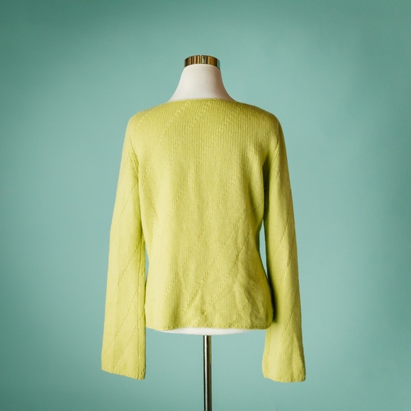 Ann Taylor M Green Cashmere Boat Neck Sweater - Picture 4 of 5